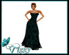 Myra Teal Lace Gown