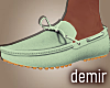 [D] Kim green loafer