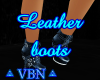 Leather boots blue jeans