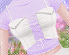 w. Lilac White Laced Top