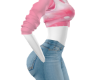 Pink Hoodie with Jeans