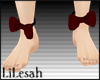 [LL] Red Ankle Bows
