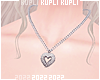 $K NYE Heart Necklace