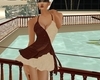 copper tone flirty dress