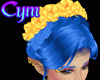 Cym Blue Floral Hair