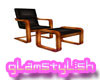 *glam* Chair and Ottoman