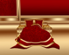 Red~Gold Blanket Chair