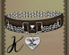 Chained brown K collar
