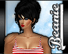 B' Striped Red