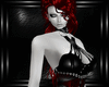 b red devlace dress
