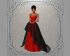 Bridesmaid RedBlack Gown