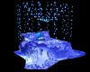 Blue Satin Bed w lights