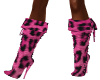 Pink Leopard Fur Boots