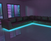 Large Teal Neon Couch