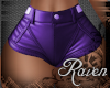 *R* Leather Shorts Purp