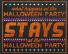 Halloween party sign 