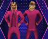 Dk Pink Fitted Leg Suit