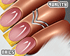 q. Gold Glitter Nails S