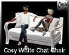 Cosy White Chat Chair 2P