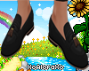 (A) Black Loafers
