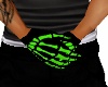Skeleton Gloves Green 