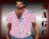 Pink denim design flowre