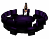 Purple round couch