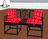 black n red couch