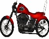 Harley Bike Fire Red