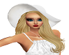 Blonde Hair white hat