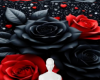 Red black rose bg