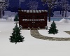 Snowy Log Cabin