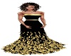 BlackGold Feather Gown