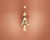 GOLD "A" BELLY PIERCING
