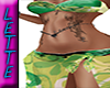 Green Flower Bikini Wrap