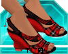 t| Red Wedge heel Shoes