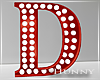 H. Marquee Letter Red D