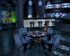 blue club table chairs