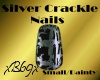 [B69]Silver Crackle Nail