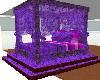 Purple/Black Canopy Bed