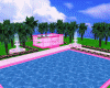 Pink Garden Pool Mansion