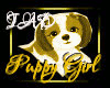 Puppy Girl Gold Dog Tag