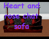 heart and rose chat sofa