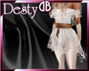 Belted Poet White Lace