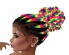 Rainbow Dreads in a Bun