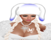 Blue-white fur hat UA