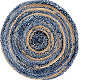 ROUND BLUE RUG