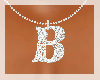 [DF] B silver necklace