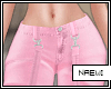 Loose cargo pants pink