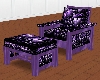 LL-Purple hrts chair set